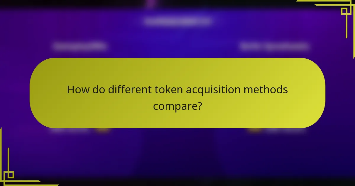 How do different token acquisition methods compare?