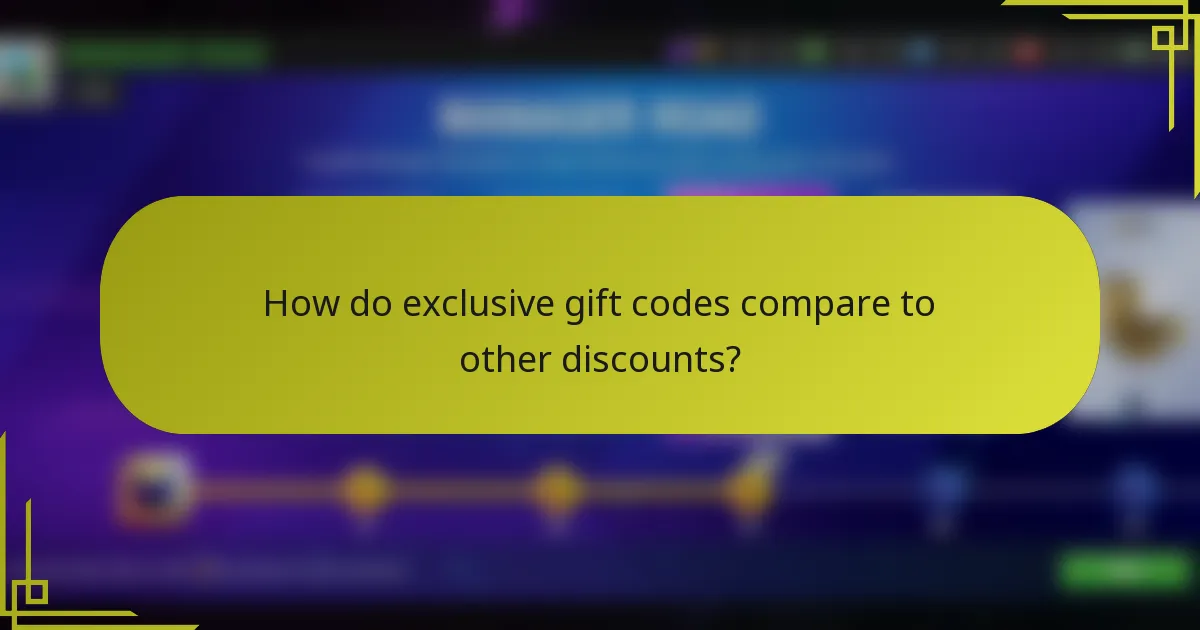 How do exclusive gift codes compare to other discounts?