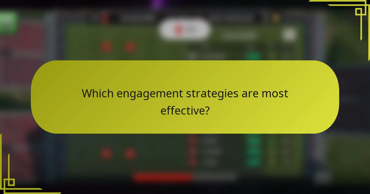 Which engagement strategies are most effective?